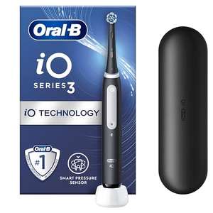 Oral-B iO3 Electric Toothbrush Incl 1 Toothbrush Head & Travel Case, Black