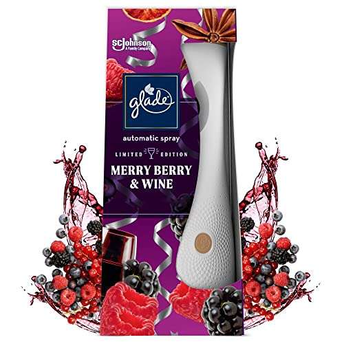 Glade Automatic Air Freshener, Room Spray & Odour Eliminator,Christmas Scent, Merry Berry & Wine, 1 Holder + 269ml Refill £4.75 @ Amazon