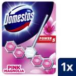 Domestos Power 5 Pink Magnolia Clean At Full Power Up To 300 flushes Toilet Rim Block 3x more limescale prevention* 55g