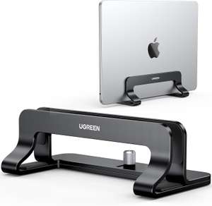 UGREEN Aluminium Vertical Laptop Stand for Desk - Adjustable Laptop Stand ( Black / Grey for MacBook , Surface , HP) @ UGREEN Group Ltd/FBA