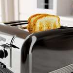 MORPHY RICHARDS Venture Retro 240331 4-Slice Toaster - Black, using code (free C&C)