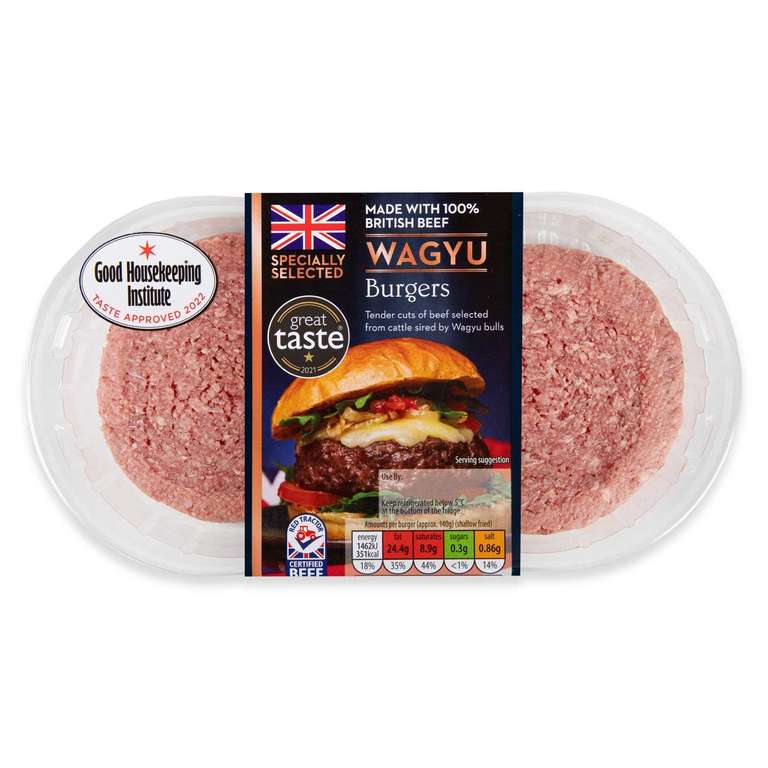 Specially Selected British Wagyu Beef Burgers 340g