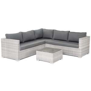 Bravich Fully Assembled Grey Rattan Garden Furniture Corner Lounge Set- 7-8 Seater Sold by BRAVICH