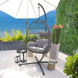 Azura Hanging Egg Chair - Grey - Sold by Outdoor Living