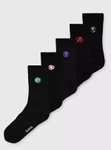 Marvel Avengers Black Ankle Socks 5 Pack (6-8.5 / 9-12) - Free Click & Collect