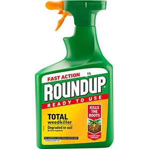 Roundup Total, Fast Action Weed Killer, Clear, 1 Litre £3.97 @ Amazon