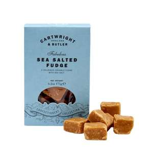 Cartwright & Butler Salted Caramel Fudge | Rich, Creamy and Crumbly - All Butter (Pack of 6)