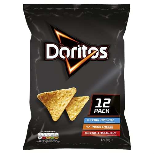 Doritos x12 Variety Multipack Vegetarian Tortilla Chips 30 g