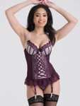 Lovehoney Boudoir Belle Plum Push-Up Basque Set now £20 with Free Delivery Code @ Love Honey