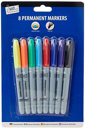 Pack Of 8 Coloured Permanent Markers