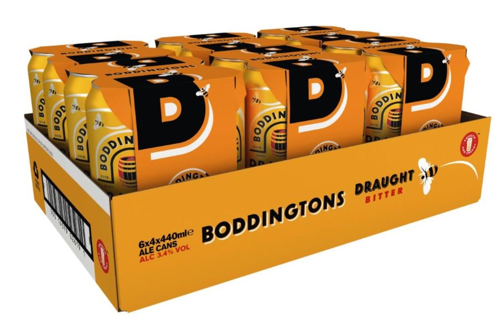 Boddingtons Draught Bitter Beer, 24 x 440ml Cans (£12.28/£10.62 Max S&S Using Voucher)