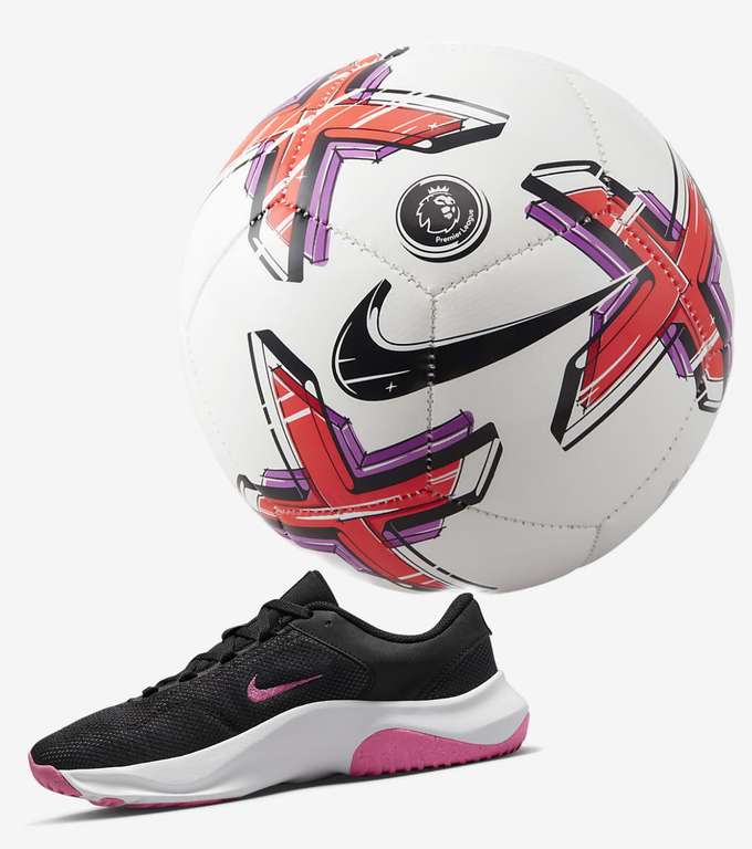 Nike Legend Essential 3 Next Nature Women's Trainers (Sizes 2.5 - 6) + Premier League Skills One Size Football - £38.56 With Code @ Nike