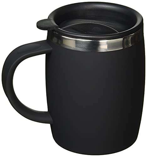 ThermoCafé by Thermos Desk Mug, Stainless Steel/Plastic, Soft Touch Black - £7.09 @ Amazon