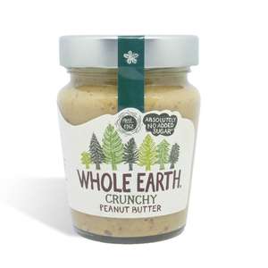 Whole Earth Crunchy/Smooth Peanut Butter 227g/454g £1