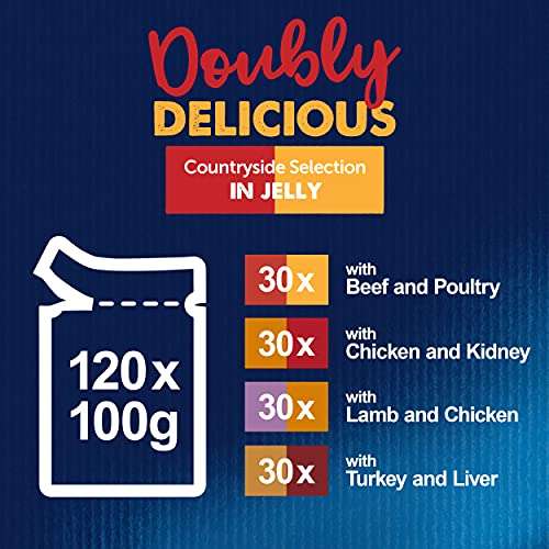 Felix As Good As It Looks Doubly Delicious Adult Wet Cat Food Meat in Jelly, 120 x 100 g £30.59 / subscribe & Save £29.06 @ Amazon