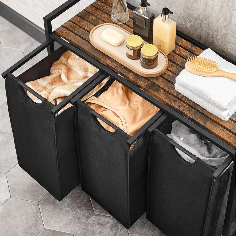 Vasagle Steel Framed Laundry Unit With 3 Pullout Bags - £59 Delivered With Code @ Songmics