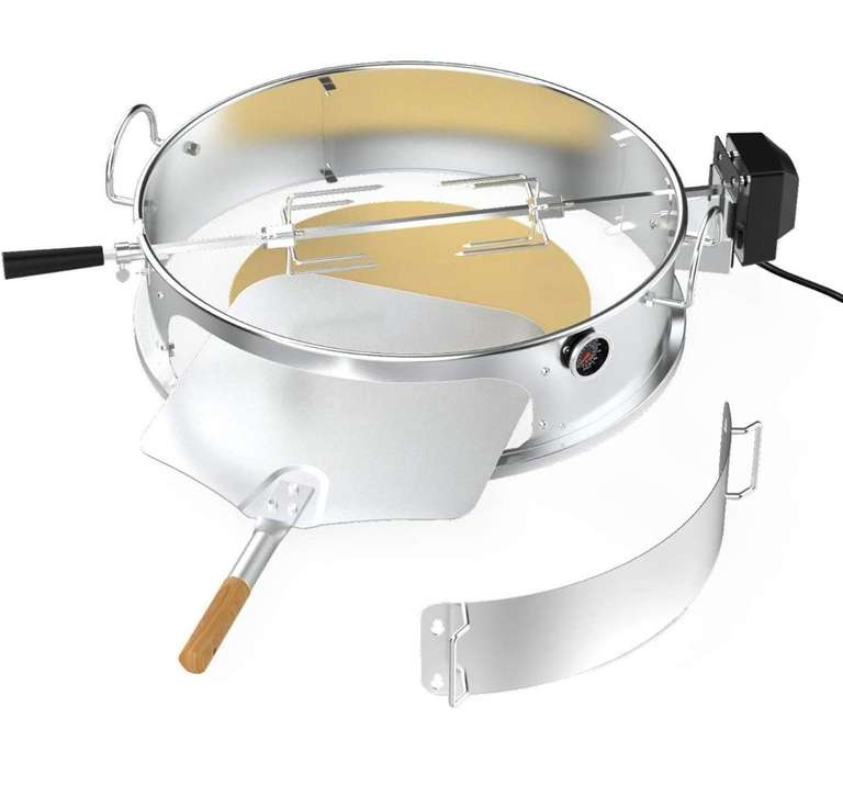 onlyfire Stainless Steel Pizza & Rotisserie Kit - 57cm £122.39 with voucher @ onlyfire store / Amazon