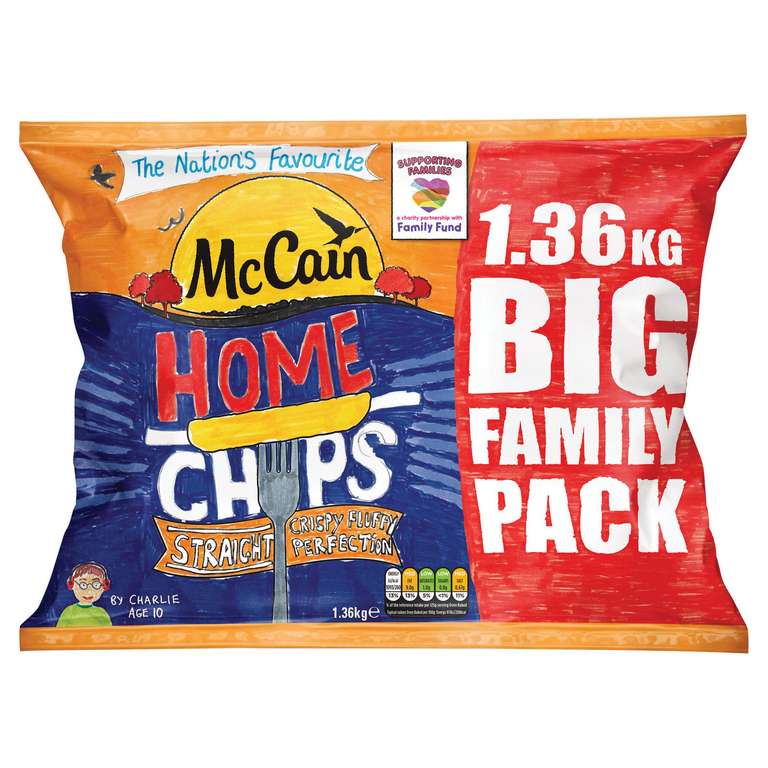 McCain Home Chips Straight 1.36kg - £2 @ Iceland