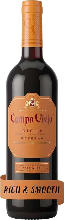 Campo Viejo Rioja Reserva, 75 cl - Pack of 6 (as low as £32.40 With S&S)