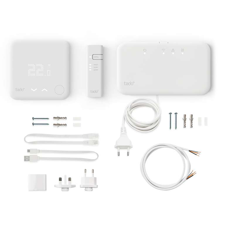 Tado Wireless Smart Thermostat Starter Kit V3+ (EU Version, for Combi Boilers) incl. 12 months Auto-Assist