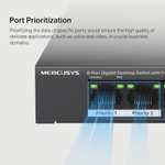 MERCUSYS 8-Port Gigabit Desktop Switch with 7-Port PoE+, PoE Power Budget 65W