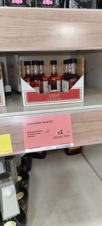 Courvoisier VSOP Cognac 5 cl miniature bottle £1 instore @ Sainsbury's Sedgefield