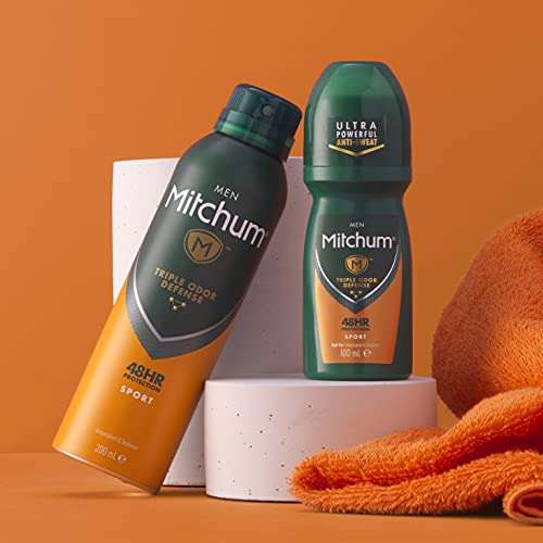 Mitchum Mens Triple Odor Defense 48HR Protection Aerosol Deodorant & Anti-Perspirant 200 ml £2 @ Amazon