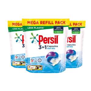Persil 3 in 1 washing pods Non Bio 3x 50 capsules (150 washes) - s&s £24.30