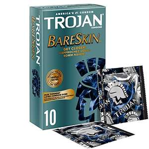 Trojan BareSkin Condoms, The Thinnest Trojan Condoms - Pack of 10