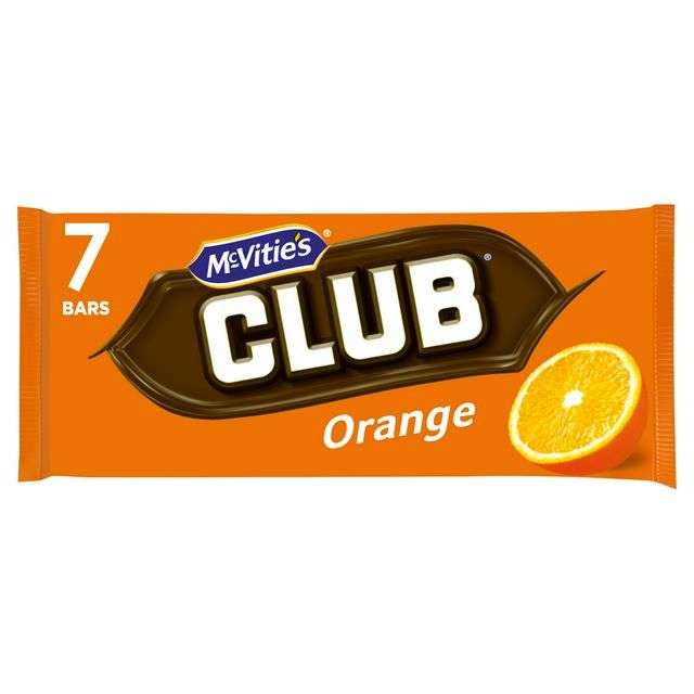McVitie's Club Orange Chocolate Biscuit Bars 7x24g - 60p @ Asda Ipswich Stoke Park