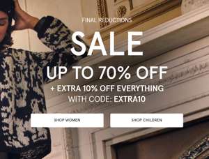Final Reductions Up to 70% off the Sale Womens and Childrens Fashion plus Extra 10% off with code Free Click and Collect to store @ Monsoon