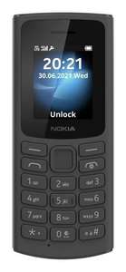 Nokia 105 4G Mobile Phone - Black + £10 EE airtime plan (includes 20GB data) - free click & collect