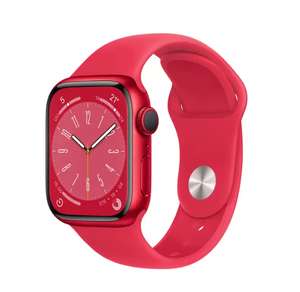 Apple Watch Series 8 GPS, 41mm (PRODUCT)RED Aluminium Case with (PRODUCT) RED Sport Band Smart Watch