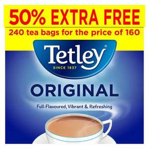 Tetley Original 240 Tea Bags 750g £3 @ Iceland