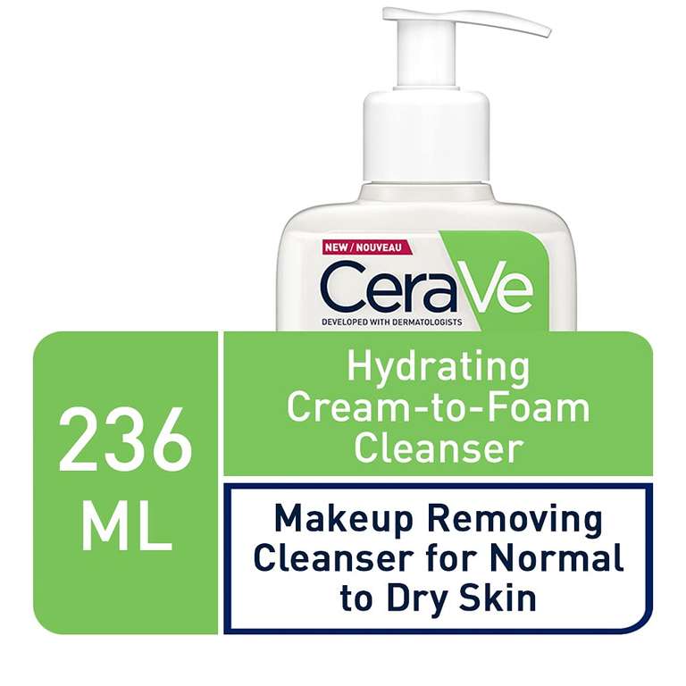 CeraVe Hydrating Cream - to - Foam Cleanser for Normal to Dry Skin