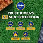 3 x NIVEA SUN Protect and Sensitive Sun Spray (200 ml), Sunscreen with SPF50 £14..04 S&S / £11.31W/Voucher on 1st S&S W/Max Discount