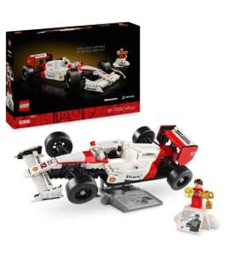 LEGO Icons McLaren car MP4/4 & Ayrton Senna Set for Adults, with working steering 18+ 10330 with Senna quote & photo