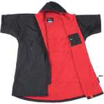 Dryrobe advance change robe - adult, short sleeves, small to L Black and Blue/Red/Pink/grey @ The DrillShed