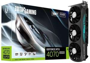 ZOTAC GeForce RTX 4070 SUPER 12GB Trinity Black Edition GPU with code - Ebuyer