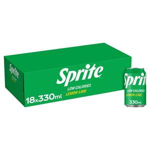 Selected Sprite/Dr pepper/Fanta - 18x330ml - Any 2 for £12 Clubcard Price @ Tesco