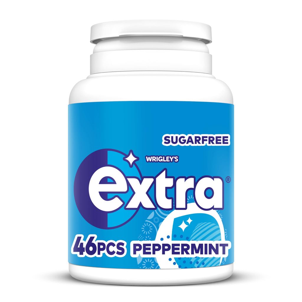 Wrigley's Extra Chewing Gum, Peppermint Flavour, 46 Pieces, Sugar Free Chewing Gum Bottle with Xylitol - £1.50 S&S