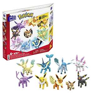 MEGA Pokémon Building Toys Set Every Eevee Evolution with 470 Pieces, 9 Poseable Characters, for Kids, GFV85