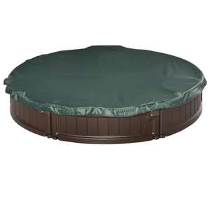 Outsunny Kids Outdoor Round Sandbox w/ Canopy for 3-12 years old Brown £52.79 with code @ Aosom