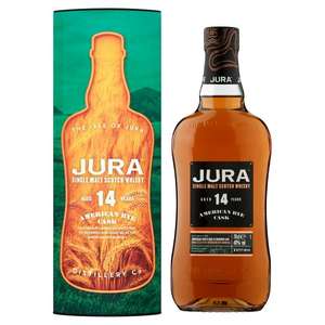 Jura Aged 14 Years (Matured In Ex Bourbon & American rye Barrels) Single Malt Whisky 70cl £30 @ Sainsburys