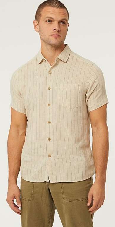 Cream Striped Button Up Shirt £6 + Free Collection @ George (Asda)