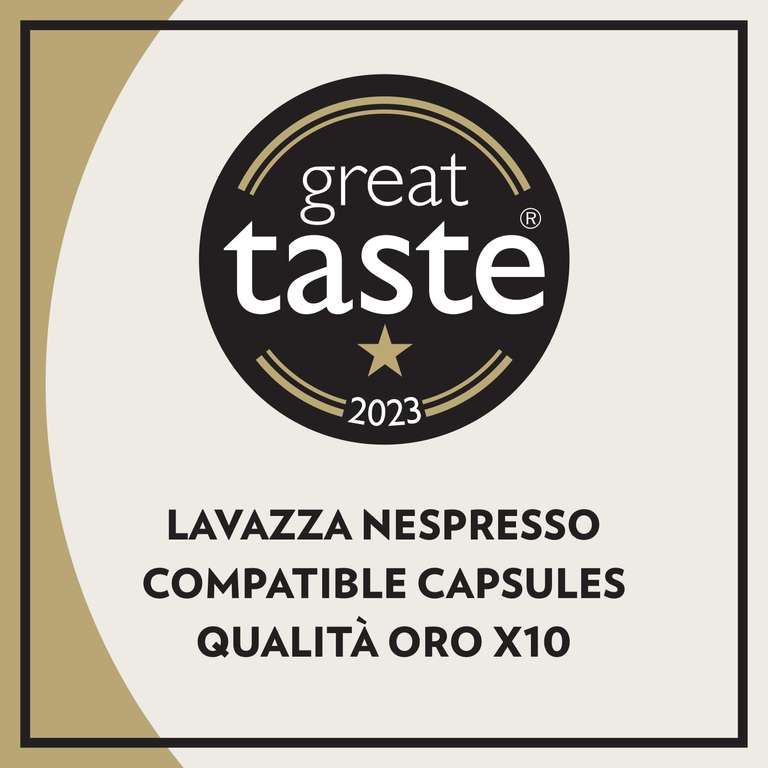 Lavazza, Qualità Oro, Nespresso Compatible Aluminium Capsules, 100 Capsules (£18.77 with S&S)