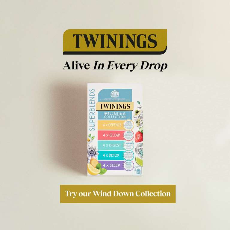 Twinings Wind Down Collection Tea Selection for Relaxation, Sleep, Calm & Unwind, 20 Tea Bags - (Or £1.80 S&S / £1.40 First Time S&S)