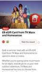 £8 eGift Card for Home sense/TK Max via Vodafone VeryMe (Together Customers Only)