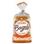 Warburtons Sliced Bagels 5 Per Pack - Cinnamon & Raisin / Plain / Sesame - £1 (Nectar Price) @ Sainsbury’s