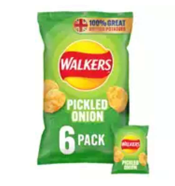 Walkers 6 pack pickled onion 2 for £3 @Asda